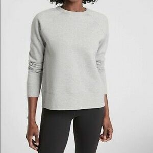 Athleta grey crew neck sweater, size S